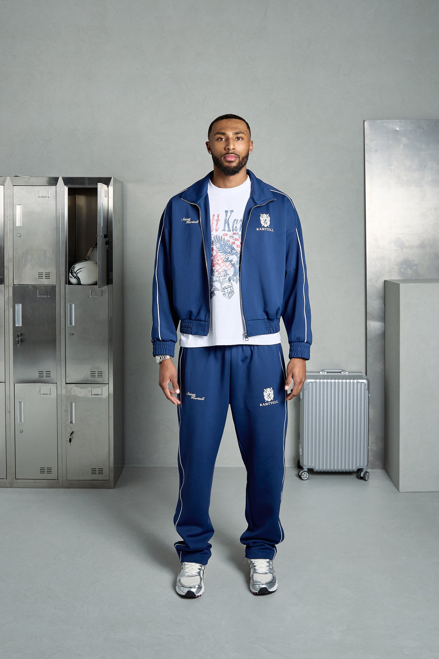 SK LJ TRACK JACKET (NAVY)